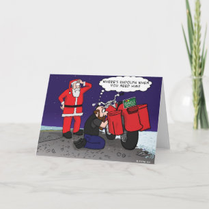 Var är Rudolph, när du behöver honom? Helgkort
