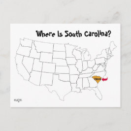 Var är South Carolina? Vykort