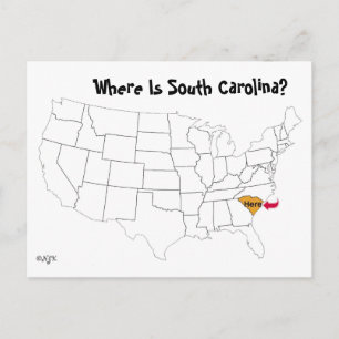 Var är South Carolina? Vykort