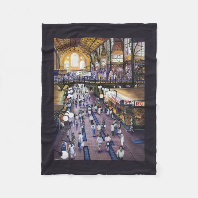 Var är Vatten Closet?Budapest Fleecefilt (Framsidan)