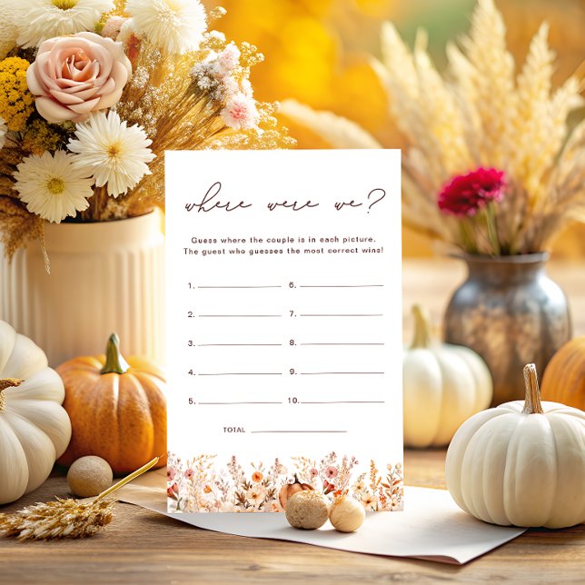 Var är vi Boho? Fall Pumpkin Möhippa Game? (Skapare uppladdad)