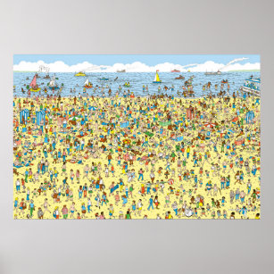 Var är Waldo på Beach? Poster