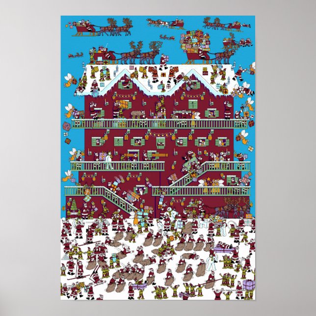 Var är Waldo? | Santa's Chalet Poster (Framsidan)