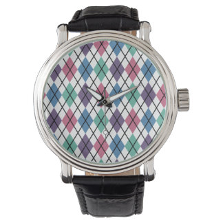 Vår Argyle Mönster Armbandsur