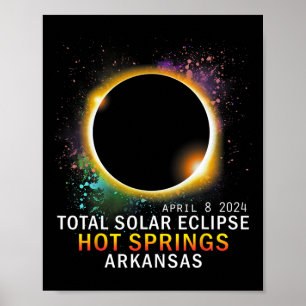 Vår Arkansas Total Solar Eclipse April 8 2024 Poster