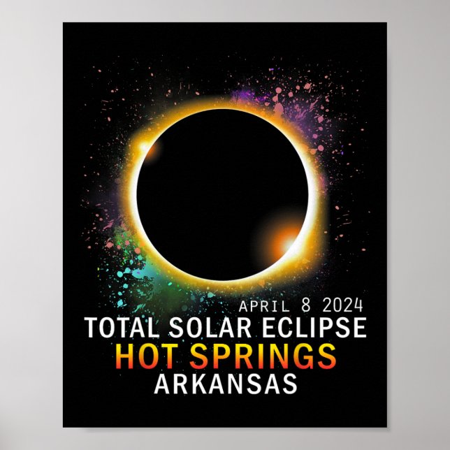 Vår Arkansas Total Solar Eclipse April 8 2024 Poster (Framsidan)