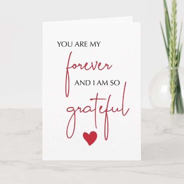 Vår årsdag är tacksam för Forever love Kort (Framsida)