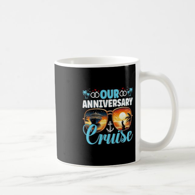 Vår årsdag för par som seglar design kryssningsfar kaffemugg (Höger)