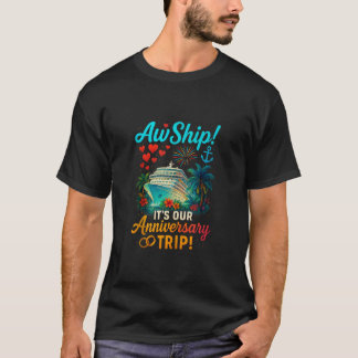 Vår årsdag Resa Funny Par Cruise Romantic T Shirt