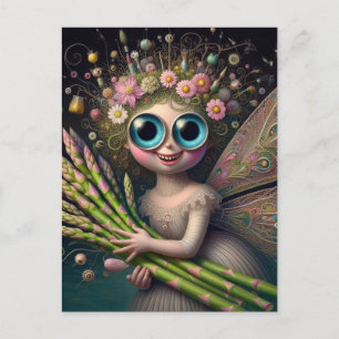 Vår Asparagus Fairy Vykort