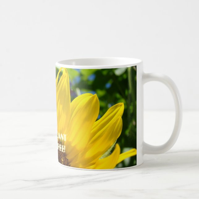 Vår assistent behöver kaffe! Solrosmuggar för kont Kaffemugg (Höger)