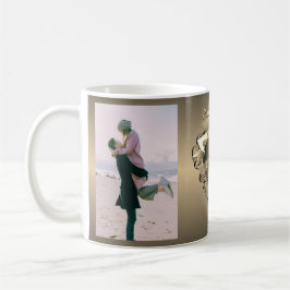 "Vår åttonde brons Bröllop-årsdag"+Foto+Heart Kaffemugg