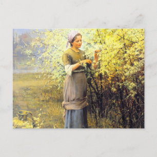 Vår av Daniel Ridgway Knight Vykort