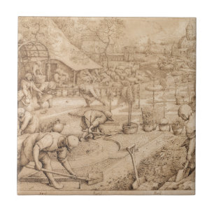 Vår av Pieter Bruegel fläderen Kakelplatta