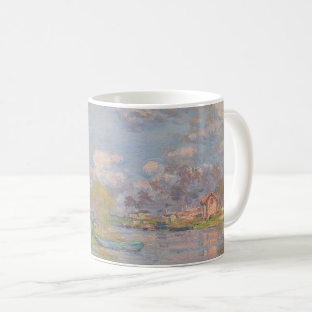 Vår av Seine av Monet Impressionist Kaffemugg (Framsida höger)