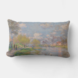 Vår av Seine av Monet Impressionist Lumbarkudde