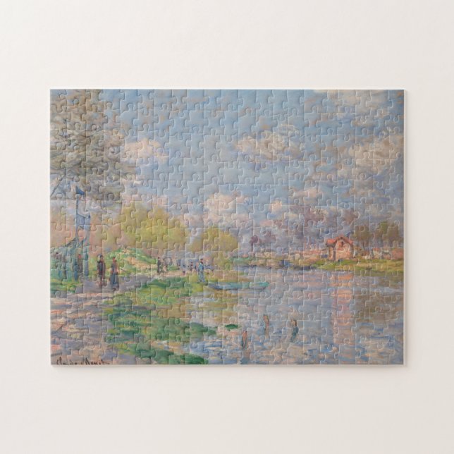 Vår av Seine av Monet Impressionist Pussel (Horisontell)