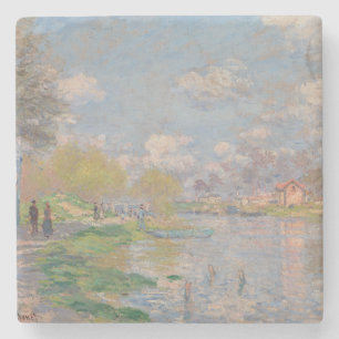 Vår av Seine av Monet Impressionist Stenunderlägg