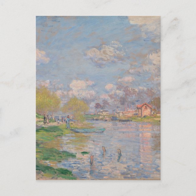 Vår av Seine av Monet Impressionist Vykort (Framsida)