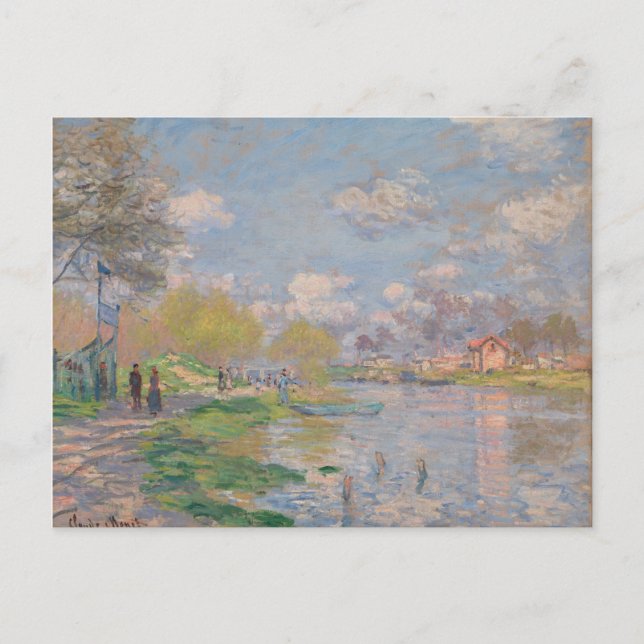 Vår av Seine av Monet Impressionist Vykort (Framsida)