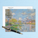 Vår av Seine Claude Monet Vykort<br><div class="desc">Ett vykort för bra med målningen,  Vår från Seine av Claude Monet (1878). Ett imponerande landskap med parisier som går längs floden Seine i Paris,  Frankrike.</div>