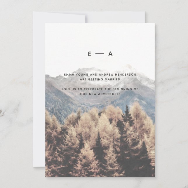 Vår Äventyr börjar naturbergsscen Gräs i Inbjudningar (Framsida)