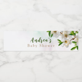 Vår Baby i Bloom Baby Shower Vattenflaskor Etikett