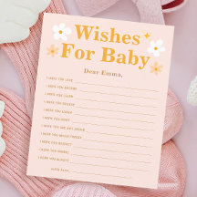 Vår Baby Shower Game Önskemål för Baby