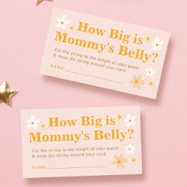 Vår Baby Shower hur stort Mamma Belly Game är Tilläggskort