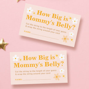 Vår Baby Shower hur stort Mamma Belly Game är Tilläggskort