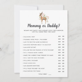 Vår Baby Shower | Mamma- eller pappa-spel Inbjudningar
