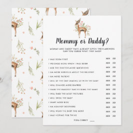 Vår Baby Shower | Mamma eller Pappa Spel Inbjudningar