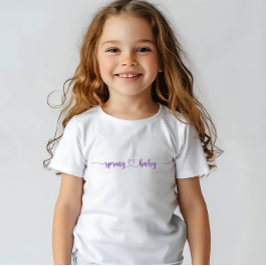 Vår Baby Violet Print Baby Shower T Shirt