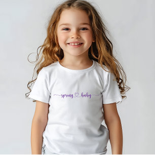 Vår Baby Violet Print Baby Shower T Shirt