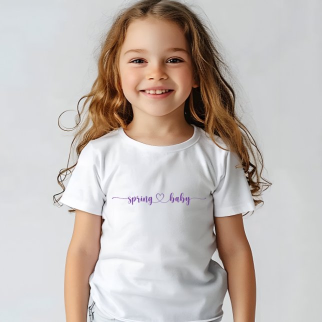 Vår Baby Violet Print Baby Shower T Shirt (Spring Baby Violet Print Baby Shower Baby T-Shirt)