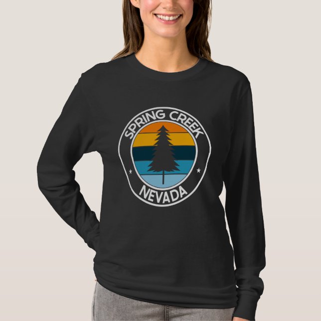 Vår Bäck Nevada NV USA City Pride Retro Sunset T Shirt (Framsida)