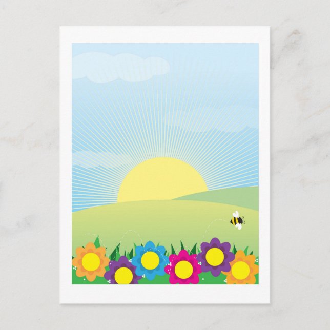 Vår-bakgrund Vykort (Framsida)