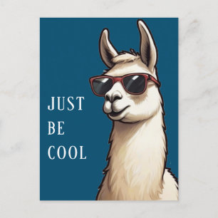 Var bara Coola Llama Funky Alpaca med solglasögon Vykort