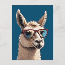 Var bara Coola Smile Llama Funky Alpaca Sunglass Vykort