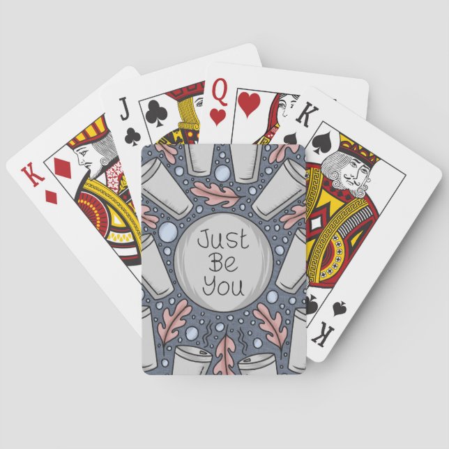 Var bara du - handritad illustration casinokort (Baksidan)