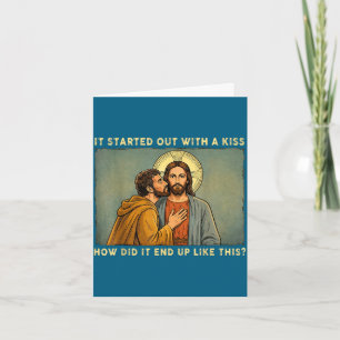 Var bara en kyss jesus &amp; judas meme rolig kort