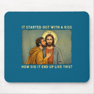 Var bara en kyss jesus &amp; judas meme rolig musmatta