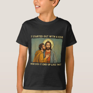 Var bara en kyss jesus & judas meme rolig t shirt