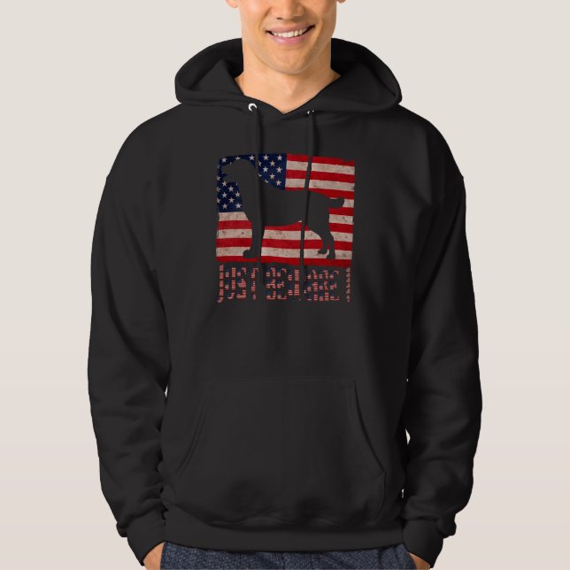 Var bara försiktig med arbetshämtning med Svan USA Hoodie (Framsida)