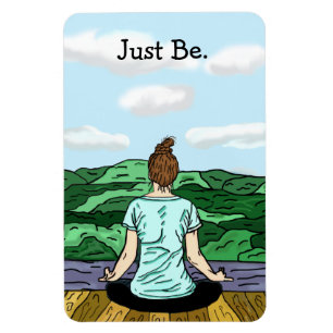 Var bara inspirerande Yoga-natur Magnet
