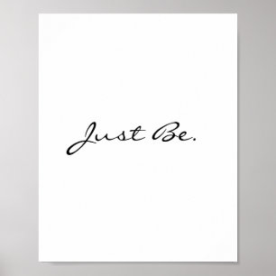 Var bara minimal och modern typografi poster