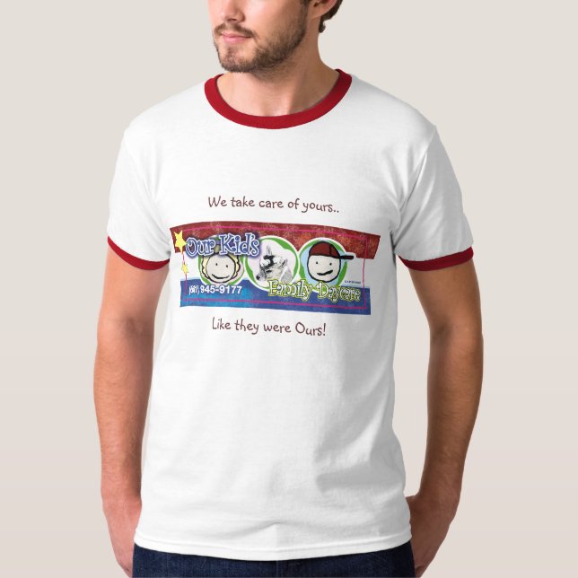 Vår barnfamiljDaycare Tee Shirt (Framsida)