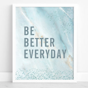 Var bättre i vardagen: Marble Motivational Art Poster