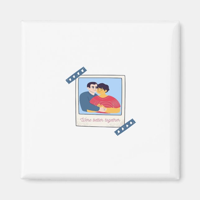 Var Bättre Tillsammans Grafisk Minimal Design Magnet (Framsidan)