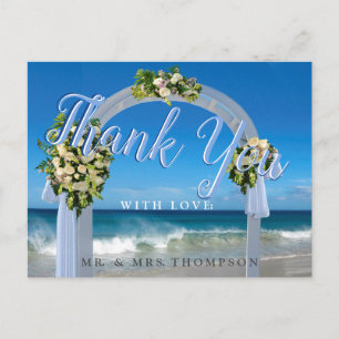 Vår Beach Wedding-Tack Vykort